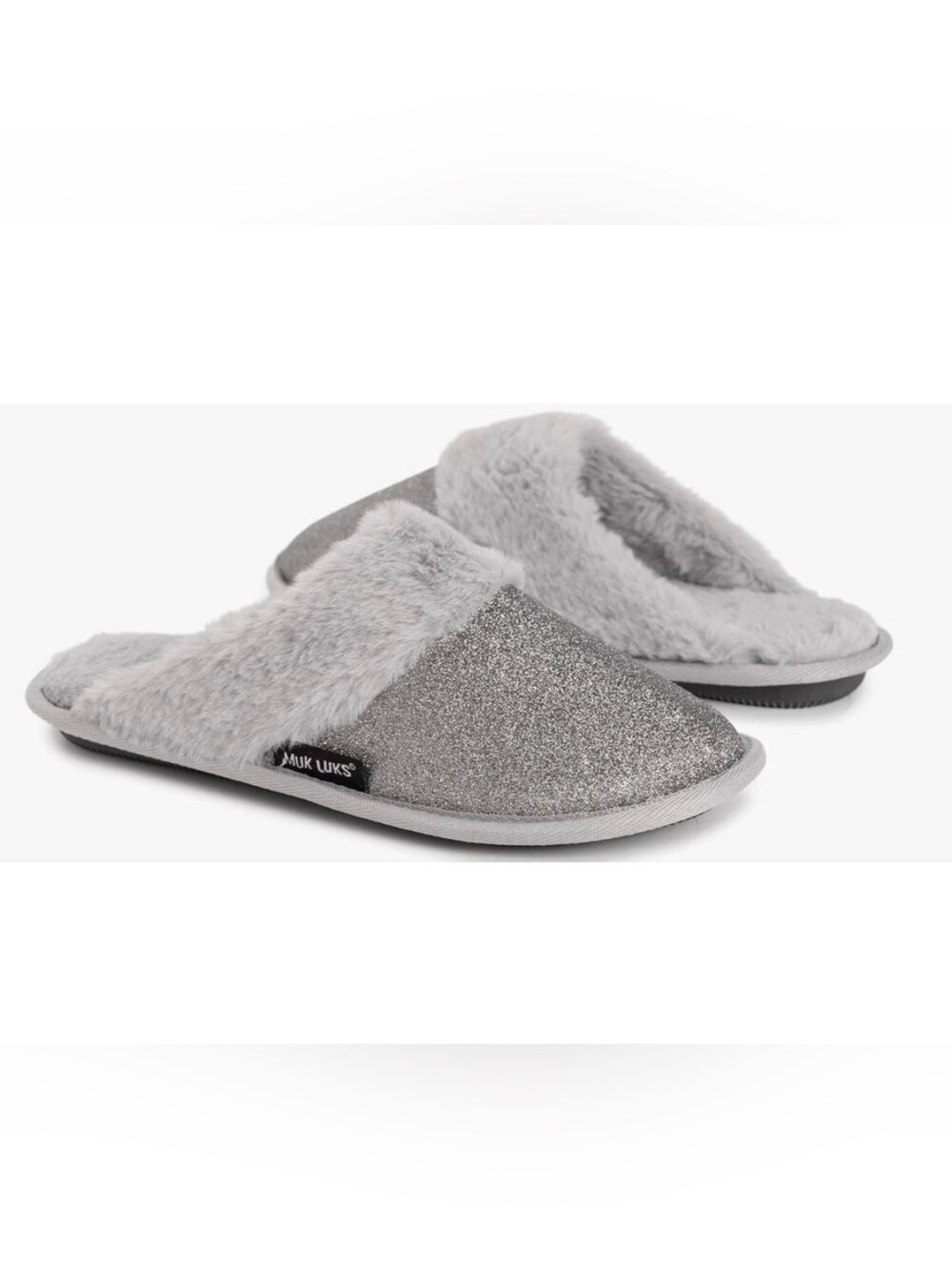 MUK LUKS Women’s Khai Slipper Silver Small 6 New